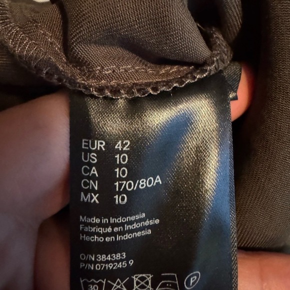 H&M Wide Leg Baggy Jean Boilersuit Jumpsuit Sz 10 Coverall Utility Workwear New - Picture 6 of 8